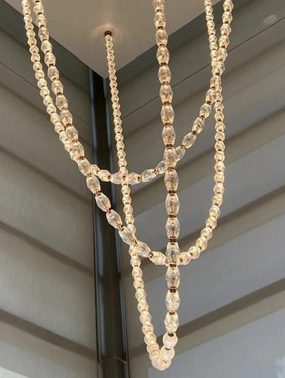 Creative Glass Necklace Pendant Chandelier for Living/Dining Room/Staircase