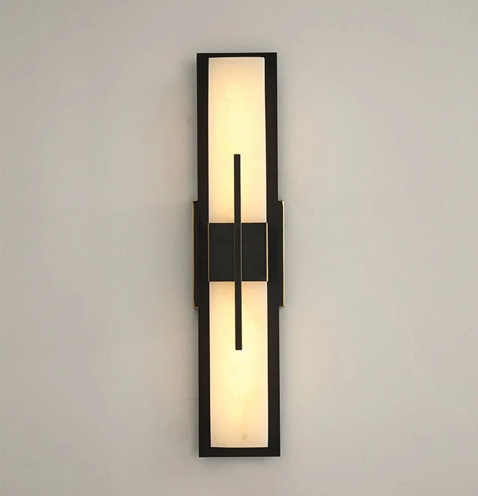 Outdoor Minimalist Rectangular Stainless Steel Acrylic LED Waterproof Wall Sconce Lamp