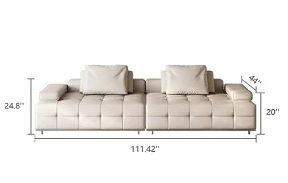 Luxury Leather Straight Sectional Sofa for Villa