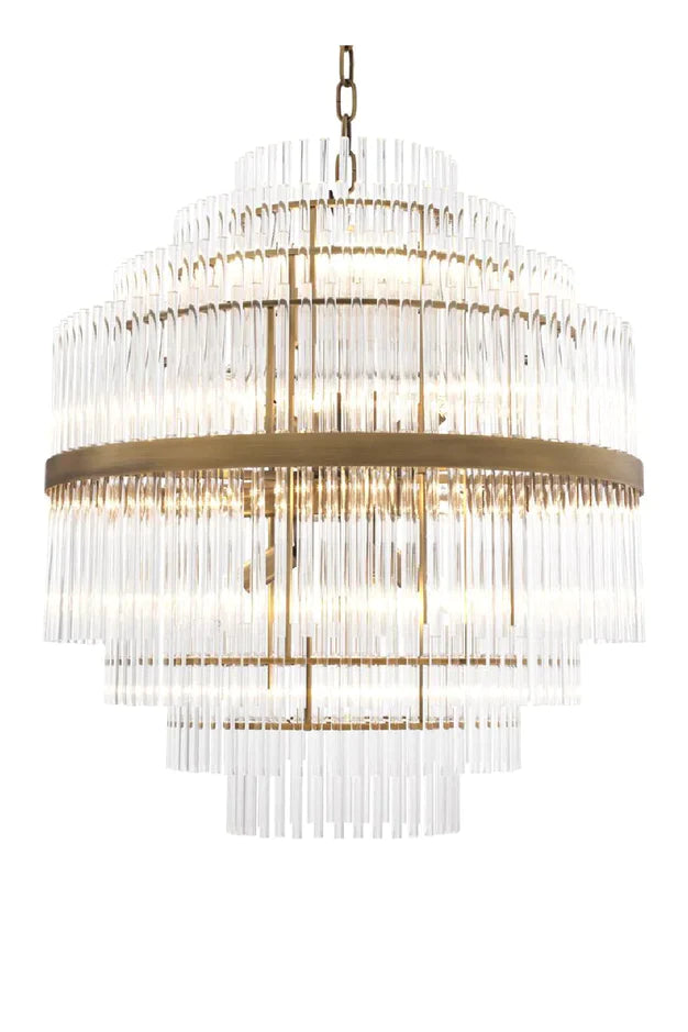 Light Luxury Modern Round Multi-tiered Crystal Chandelier