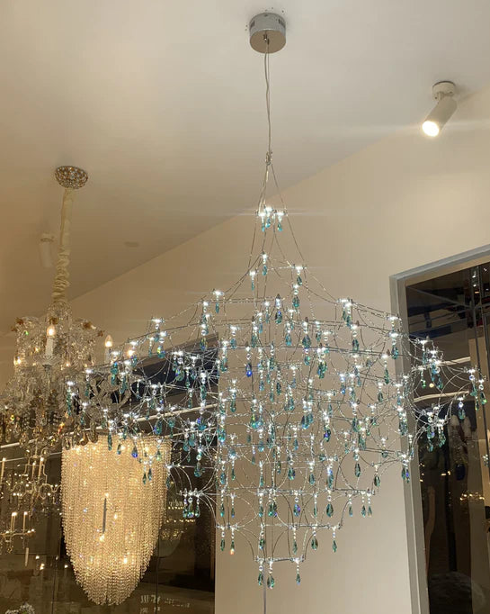 Modern Art Design Firefly Classical Green Crystal Chandelier