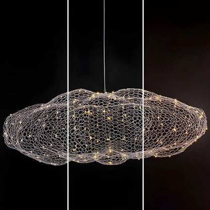 Modern Floating Cloud Mesh Pendant Light