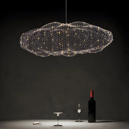 Modern Floating Cloud Mesh Pendant Light