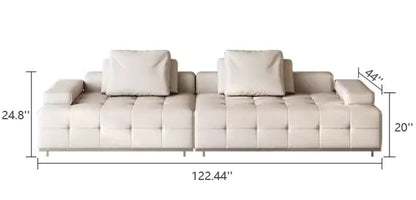 Luxury Leather Straight Sectional Sofa for Villa