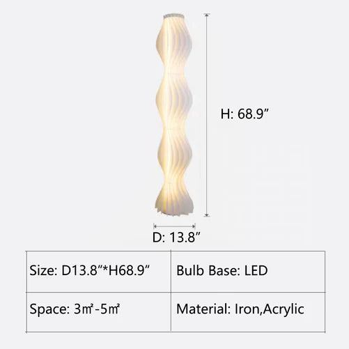 Nordic Minimalist Art Hula Lamp Ambient Light Floor Lamp for Living Room/Bedroom/Study Room