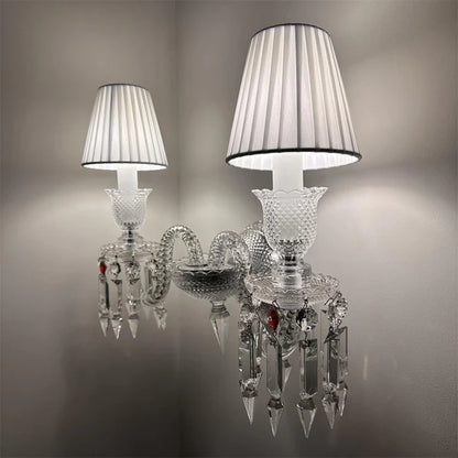 Luxury 2-Candle Crystal Wall Lamp