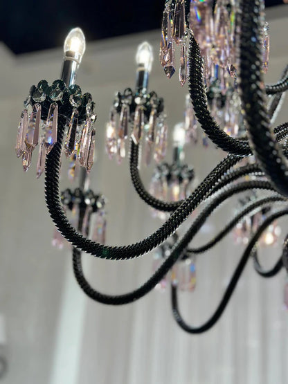 Luxury Empire Colorful Crystal Chandelier for Living Room/Bedroom/Entryway/Hotel/Restaurant