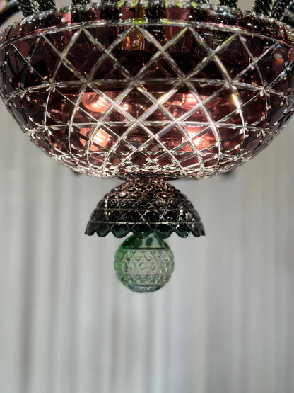 Luxury Empire Colorful Crystal Chandelier for Living Room/Bedroom/Entryway/Hotel/Restaurant