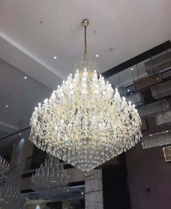 Extra Large Multi-tiered Candle Light Crystal Chandelier for Hotel/Restaurant