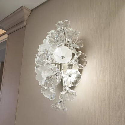 Modern Ccreative Glass Jasmine Wall Light