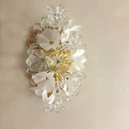 Modern Ccreative Glass Jasmine Wall Light