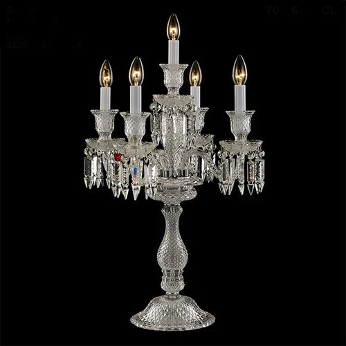 Luxury 5 Lights Clear Crystal Table Lamp