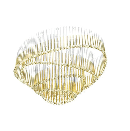 Modern Floating Long Gold Pendant Celing Chandelier for Living Room/High-ceiling