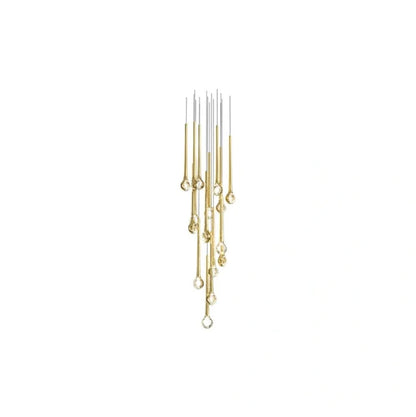 Modern Floating Long Gold Pendant Celing Chandelier for Living Room/High-ceiling