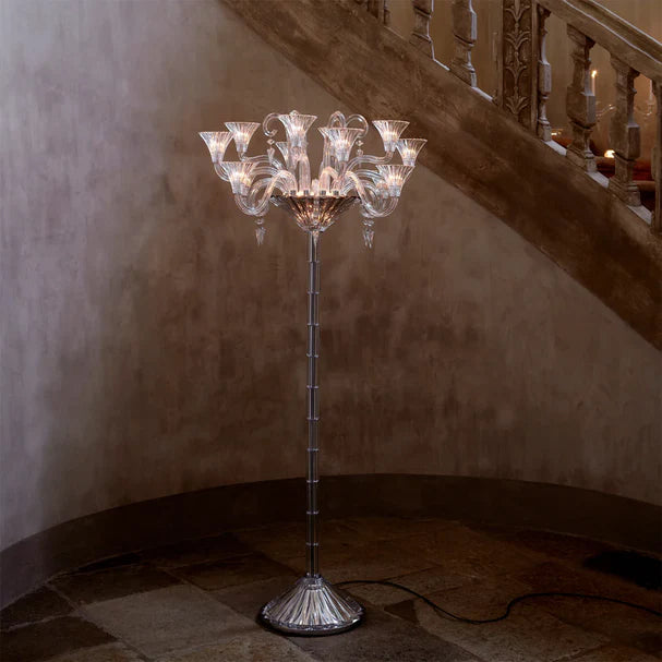 Luxury Classic Crystal Lampshade Floor Lamp