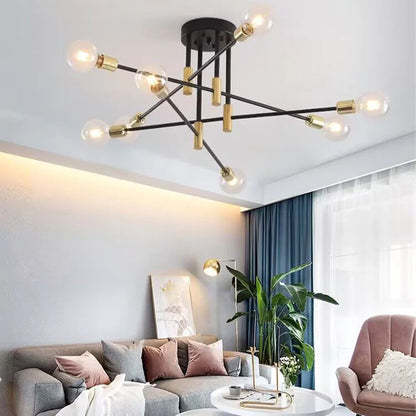 Modern Nordic Creative Glass Ceiling Chandelier Designer 4/6/8 Lights Sputnik Pendant Light For Living Room/Bedroom/Dining Room