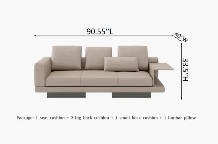 Modern Style Sectional Sofa with Floating Shelf