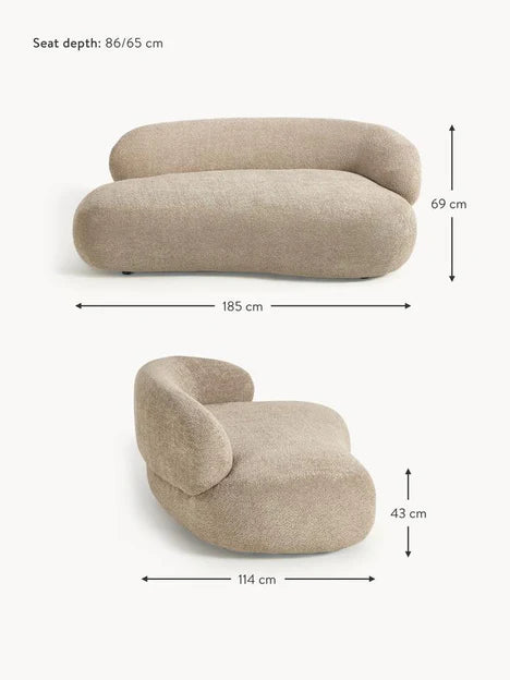 Minimalist Fabric Hot Dog Sofa for Living Room/Bedroom