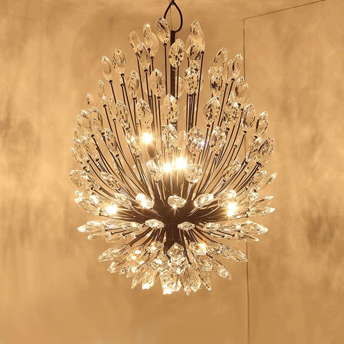 Modern Iron Art Bouquet Shape Branch Crystal Chandelier for Living Room/Dining Room/Coffe Shops