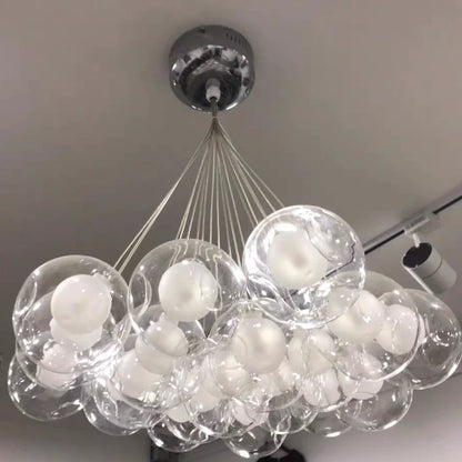 Oversize Modern Glass Ball Bubble Light Art Chandelier for Living/Dining Room/Clothing Store