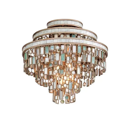 New Modern Tiers Raindrop Crystal Chandelier for Living/Dining Room/Bedroom/Cafe