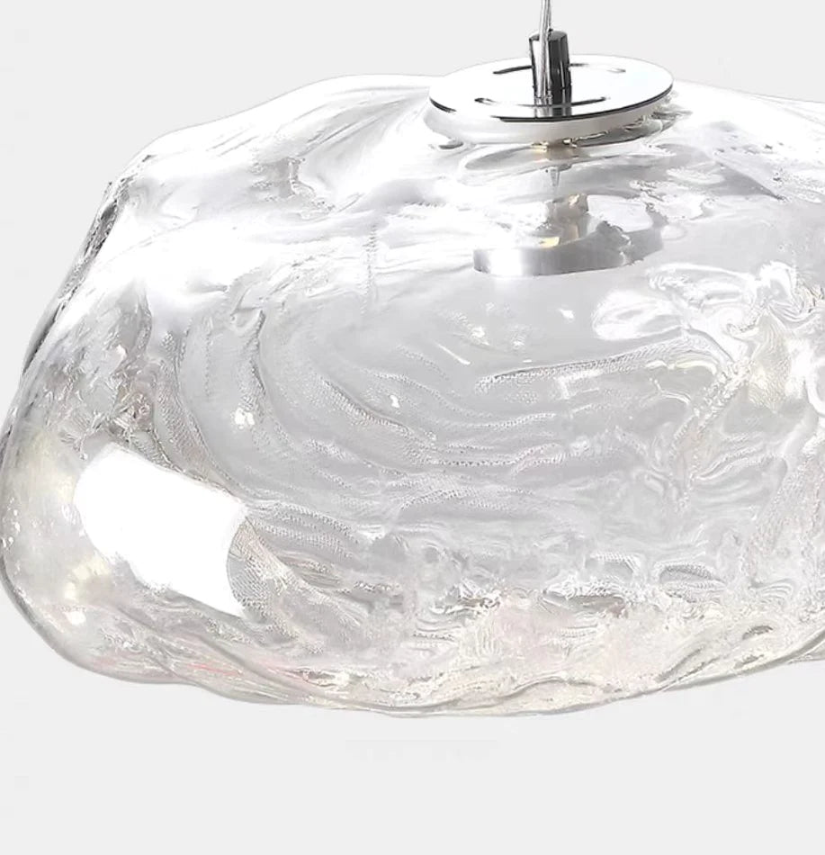 Extra Large Nordic Minimalist Glass Cloud Decorative Chandelier for Stairs/Living Room/Hign-celing Room