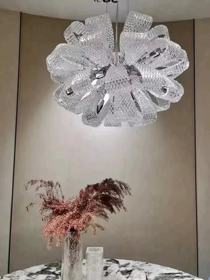 Post-Modern Art Glass Flower Bouquet Pendant Chandelier for Living/Dining Room/Bedroom