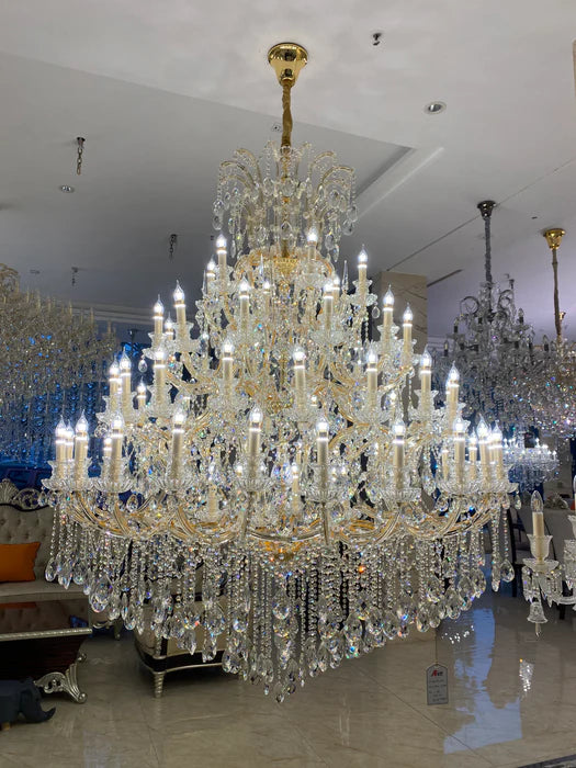 Extra Large Multi-tiered Candle Light Crystal Chandelier for Hotel/Restaurant