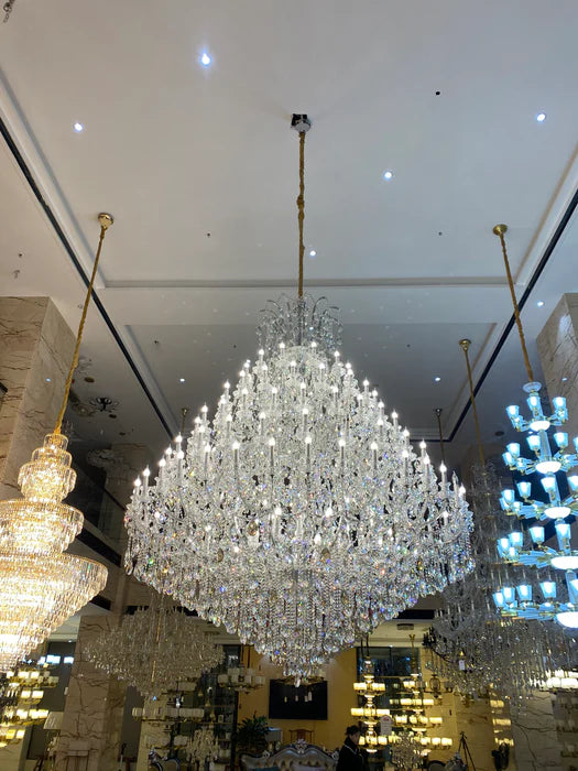 Extra Large Multi-tiered Candle Light Crystal Chandelier for Hotel/Restaurant