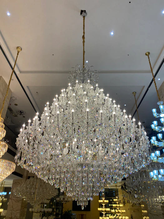 Extra Large Multi-tiered Candle Light Crystal Chandelier for Hotel/Restaurant