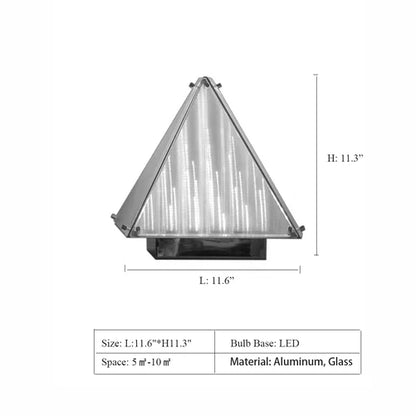 New Designer Model Art Triangular Pyramid Glass Unique Table Lamp for Bedside/Coffee Table