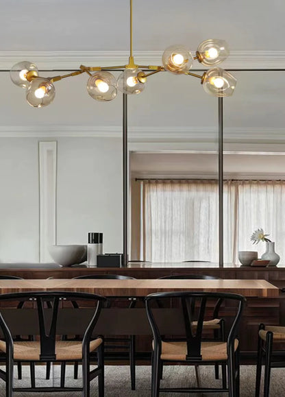 Extra Large Industrial Fashion Branch Multiple Glass Pendant Chandelier for Living/Dining Room