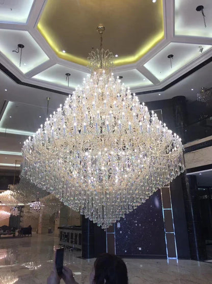 Extra Large Multi-tiered Candle Light Crystal Chandelier for Hotel/Restaurant