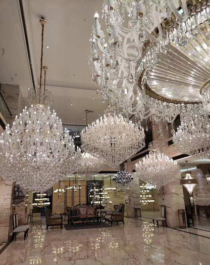 Extra Large Multi-tiered Candle Light Crystal Chandelier for Hotel/Restaurant