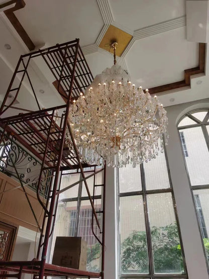 Extra Large Multi-tiered Candle Light Crystal Chandelier for Hotel/Restaurant