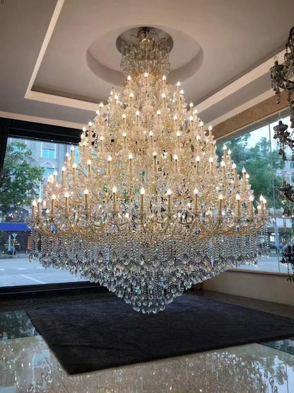 Extra Large Multi-tiered Candle Light Crystal Chandelier for Hotel/Restaurant