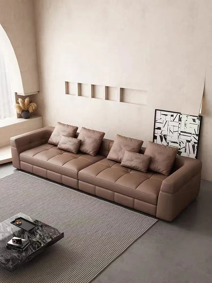 Blazer Straight Row Leather Sofa for Living Room