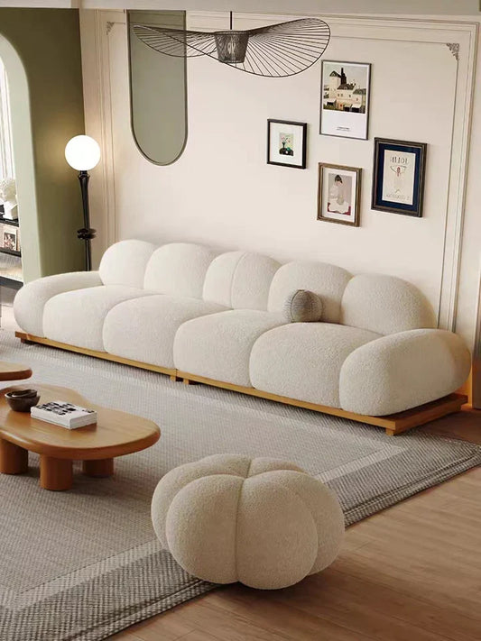 Beige Soft Garlic Sofa for Living Room