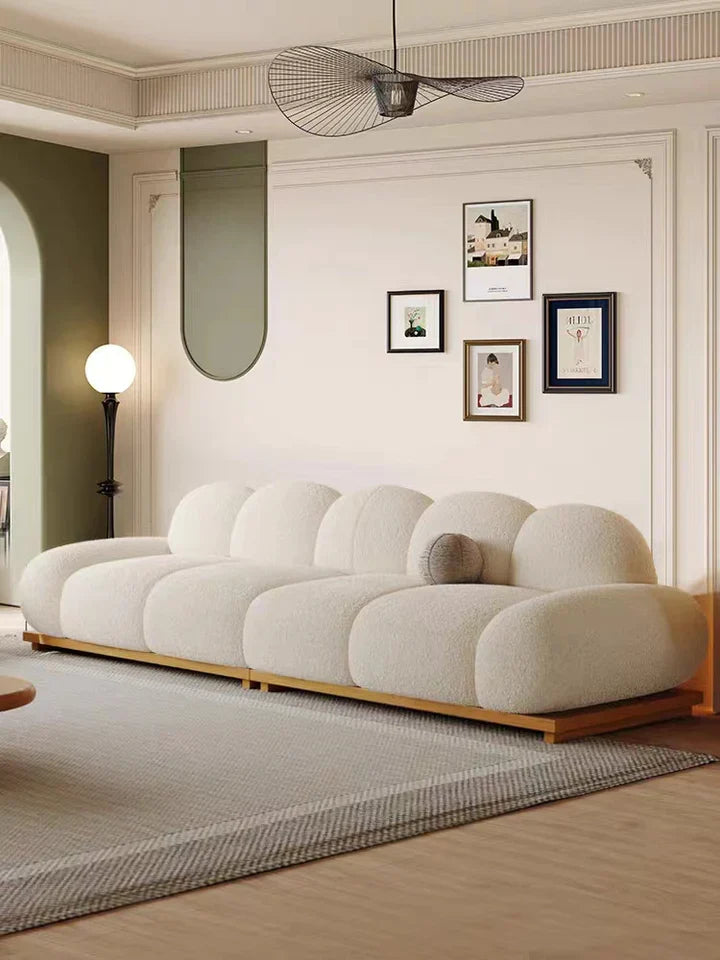 Beige Soft Garlic Sofa for Living Room