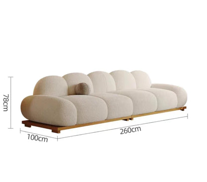 Beige Soft Garlic Sofa for Living Room