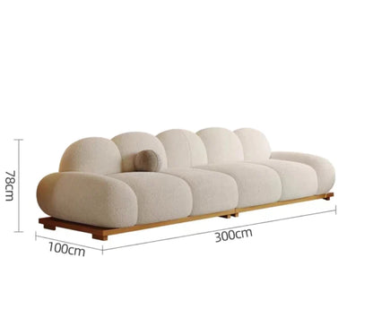 Beige Soft Garlic Sofa for Living Room