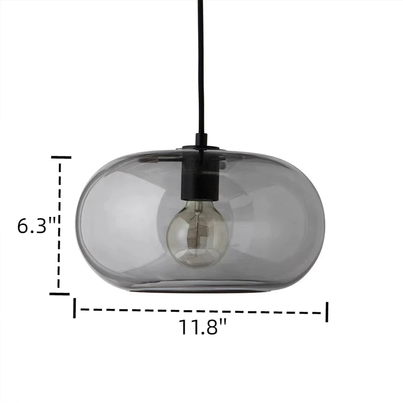 Transparent Glass Bubble Light Fixture Pendant Lighting for Dining Room/Cafe