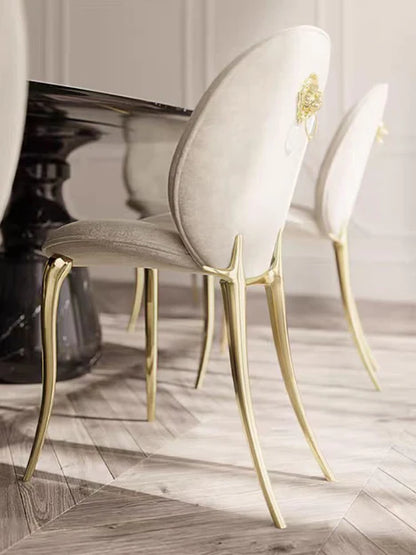 Luxury Gold Finish Lion Head Dining Chair