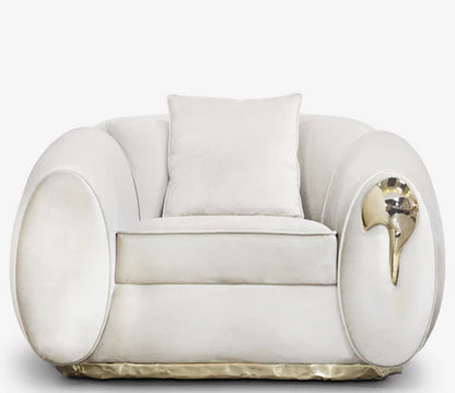 Modern Luxury Gold Waterdrop Armchair