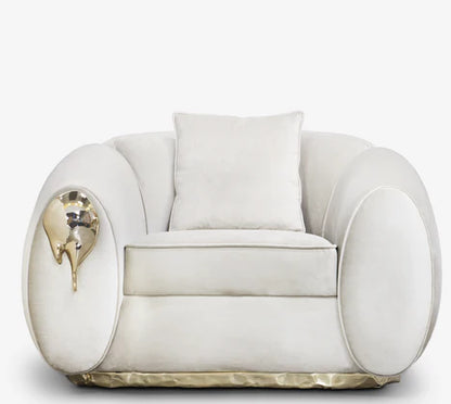 Modern Luxury Gold Waterdrop Armchair