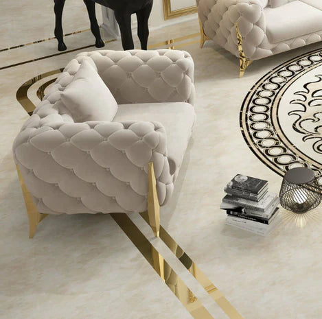 Luxury 1/2/3-Seater Cream Sofa