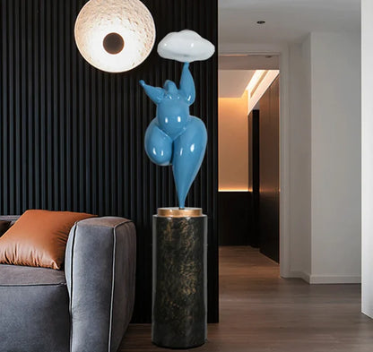 Abstract Creative Figure Sculpture Cloud Floor Lamp