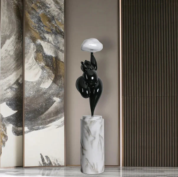 Abstract Creative Figure Sculpture Cloud Floor Lamp