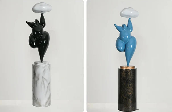 Abstract Creative Figure Sculpture Cloud Floor Lamp