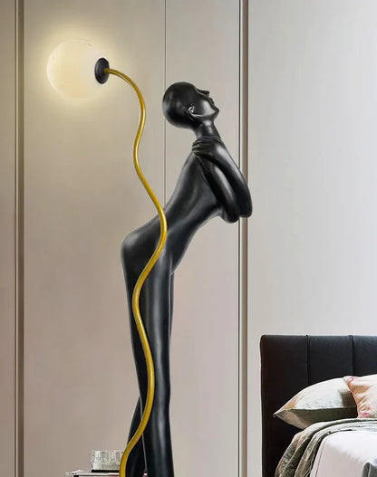 Charming Human Art Sculpture Floor Lamp